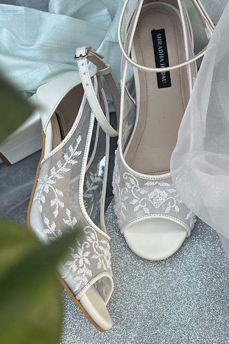 Shradha Hedau Footwear Couture Cutdana Embroidered Block Heels 
