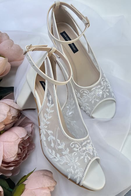 Shradha Hedau Footwear Couture Cutdana Embroidered Block Heels 