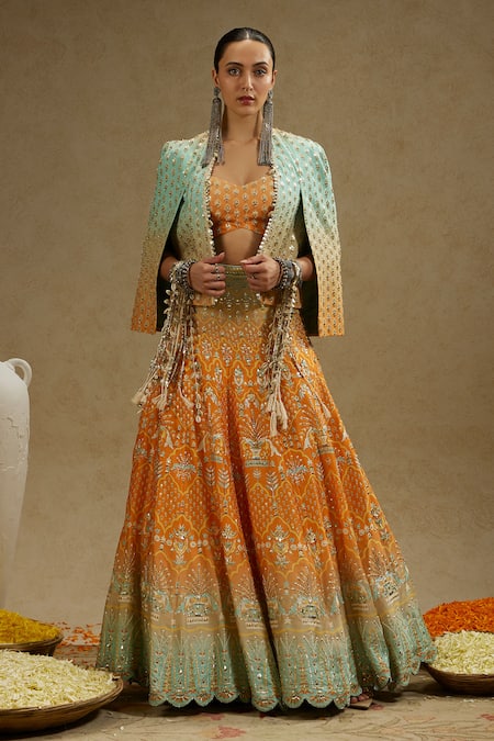 SVA by Sonam & Paras Modi Embroidered Jacket Lehenga Set 