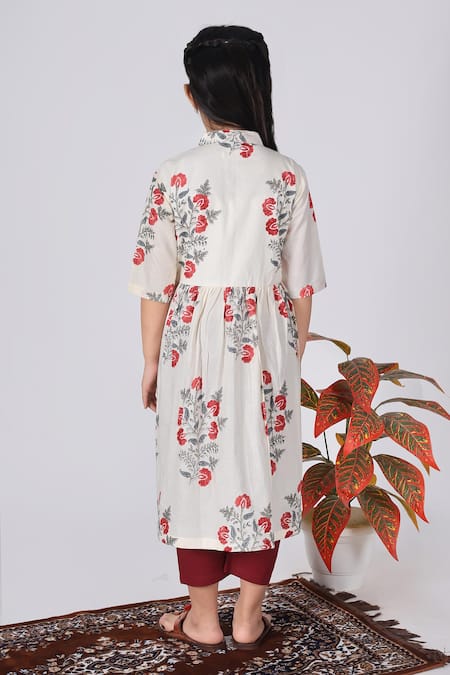 The Cotton Staple Floral Print Kurta Set 
