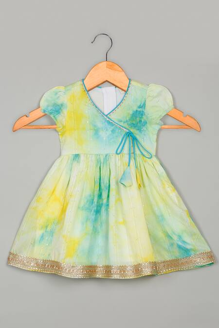 Saka Designs Blue Georgette, Rayon Sequins Tie-dye Angarkha Set With Palazzo Online at Aza Fashions Saka Designs_Blue Georgette, Rayon Sequins Tie-dye Angarkha Set With Palazzo_Online_at_Aza_Fashions