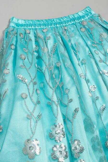 Shop Saka Designs Blue Net, Satin Sequins Embroidered Lehenga And Blouse Online at Aza Fashions Shop_Saka Designs_Blue Net, Satin Sequins Embroidered Lehenga And Blouse_Online_at_Aza_Fashions