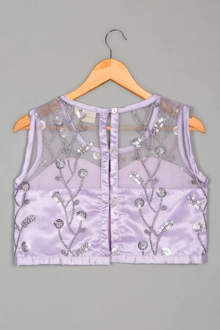 Shop_Saka Designs_Purple Net, Satin Sequins Embroidered Lehenga Set_Online_at_Aza_Fashions