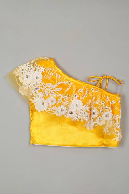 Shop Saka Designs Yellow Net, Satin Sequins, Embroidery Lehenga Set Online at Aza Fashions Shop_Saka Designs_Yellow Net, Satin Sequins, Embroidery Lehenga Set_Online_at_Aza_Fashions