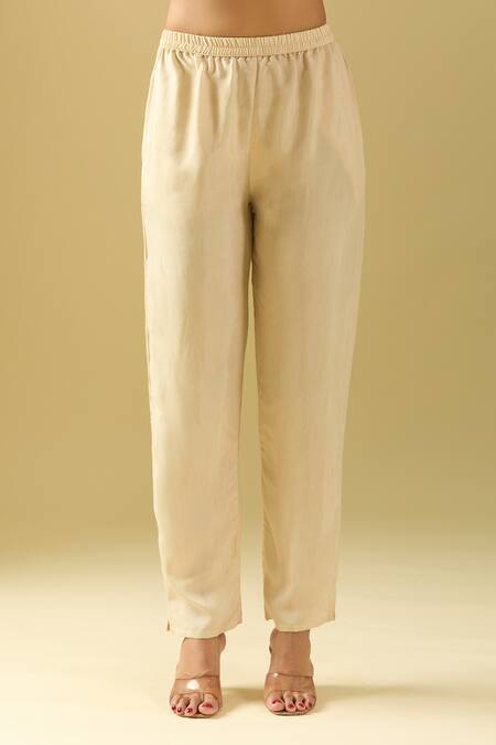 Shop Samyukta Singhania White Crepe, Silk, Chiffon Sequins, Cut Work V-neck Iris Bloom Printed Kurta Set Online at Aza Fashions Shop_Samyukta Singhania_White Crepe, Silk, Chiffon Sequins, Cut Work V-neck Iris Bloom Printed Kurta Set_Online_at_Aza_Fashions