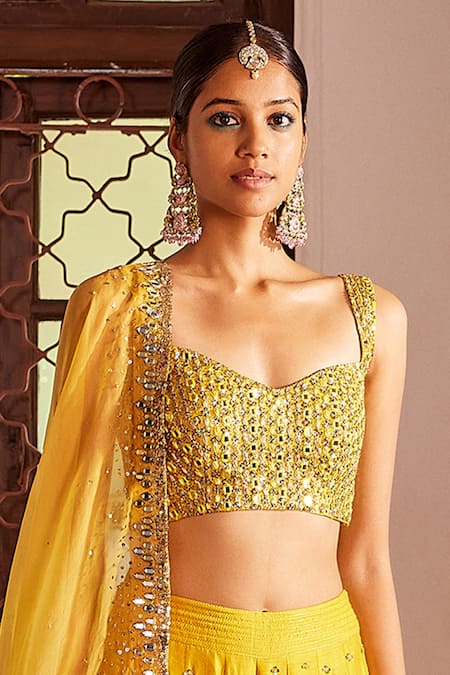 Loka By Veerali Raveshia Sunshine Mango Layered Gharara Set 