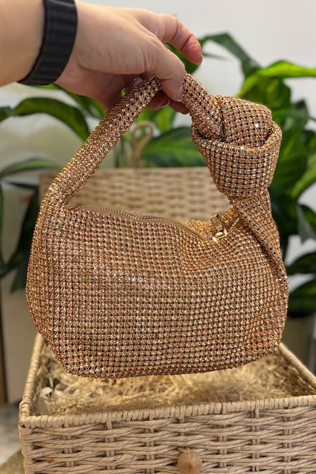 Soniya G Rhine Stone Studded Clutch Bag 