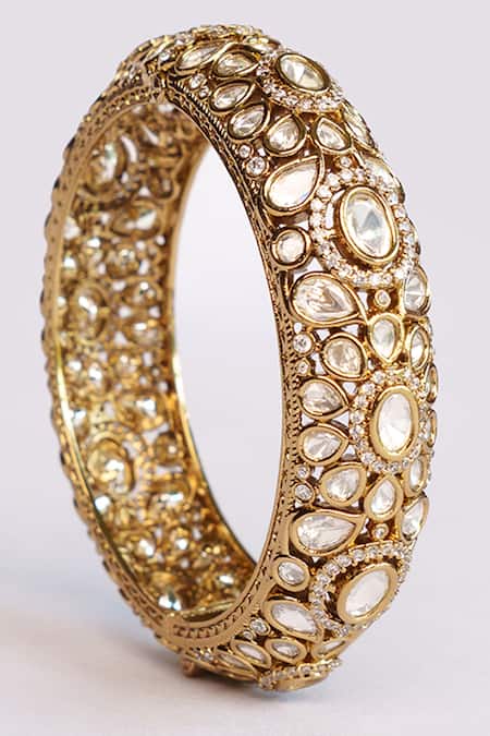 Buy Zevar By Geeta Gold Plated Diamonds, Stones Kundan Polki Embellished Bangles Set Online at Aza Fashions Buy_Zevar By Geeta_Gold Plated Diamonds, Stones Kundan Polki Embellished Bangles Set _Online_at_Aza_Fashions