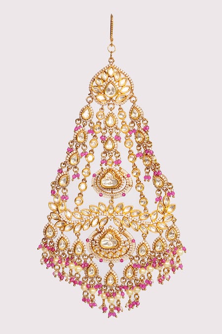 Zevar By Geeta Gold Two Tone Kundan Passa