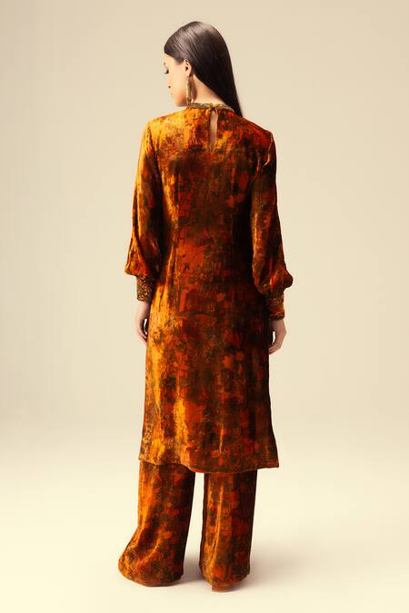 Reena Sharma Abstract Print Kurta & Flared Pant Set 