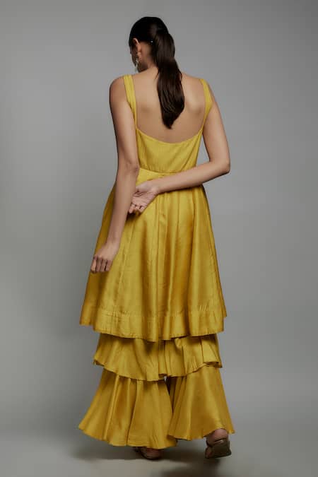 Loka By Veerali Raveshia Mirror Embroidered Anarkali Sharara Set 