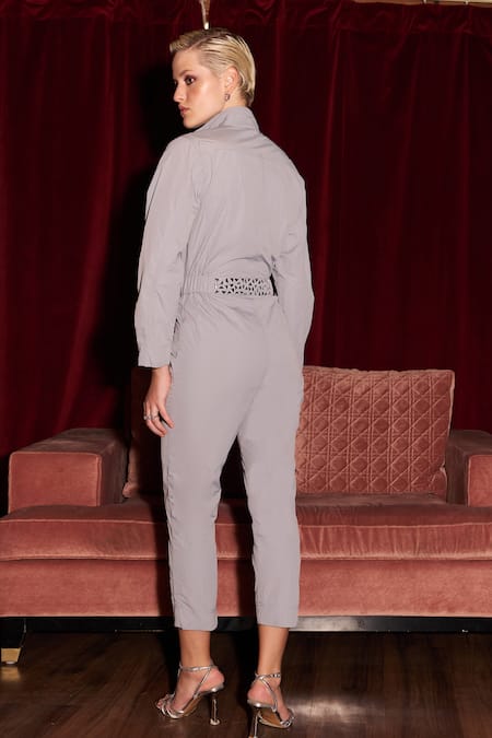 Kay Kay Waistband Embellished Grey Jumpsuit 