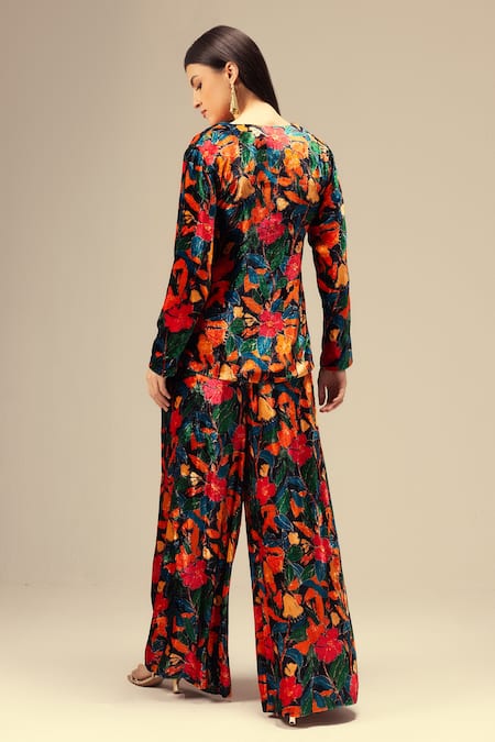 Reena Sharma Abstract Floral Printed Kurta Set 