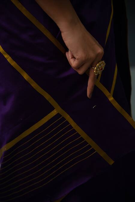 Buy Sacred Weaves Purple Satin Zari Meenakari Floral Butti Pattern Saree Online at Aza Fashions Buy_Sacred Weaves_Purple Satin Zari Meenakari Floral Butti Pattern Saree_Online_at_Aza_Fashions