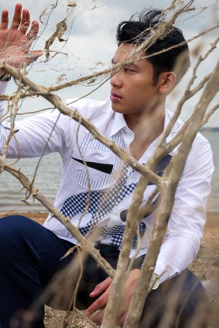 Noonoo Patchwork Embroidered Shirt 