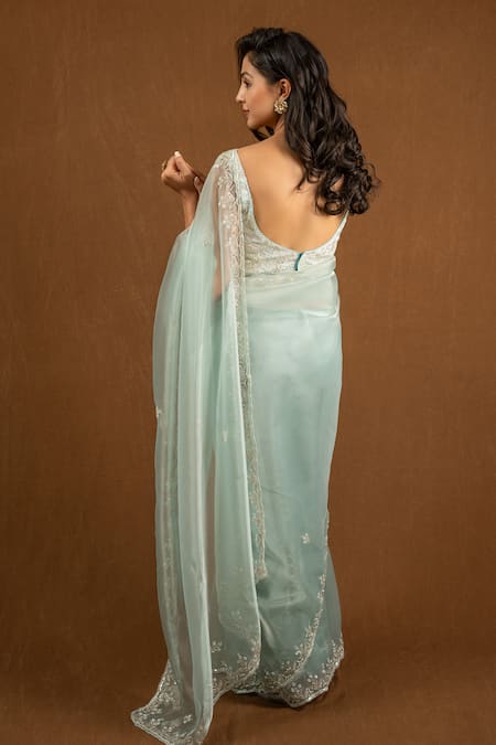 Devissha Floral Cutdana Embroidered Saree 