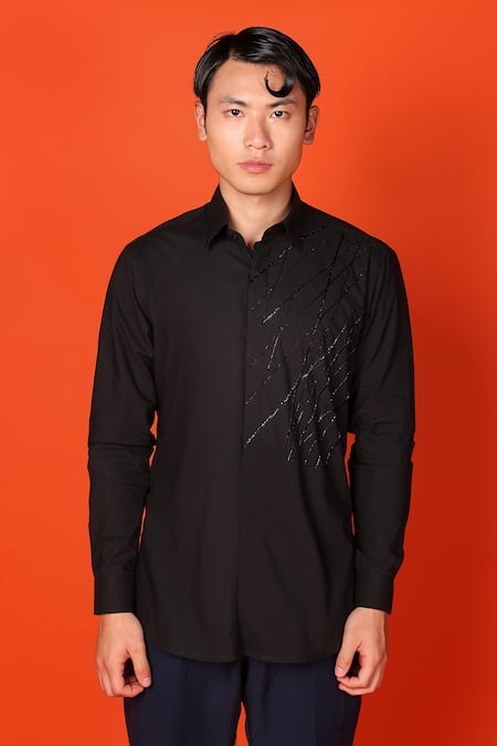 Noonoo Shooting Star Placement Embroidered Shirt 