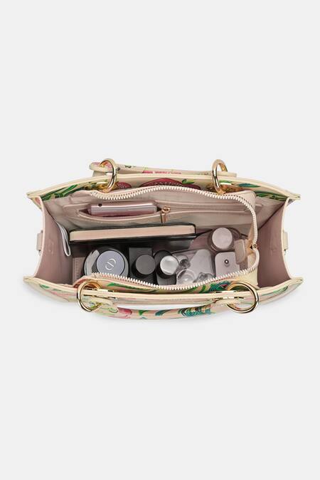 Buy Payal Singhal Accessories Pink Peacock Print Box Satchel Buy_Payal Singhal Accessories_Pink Peacock Print Box Satchel