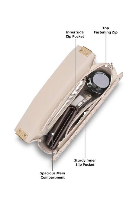 Buy Payal Singhal Accessories Off White Floral Print Faux Leather Sling Bag Online at Aza Fashions Buy_Payal Singhal Accessories_Off White Floral Print Faux Leather Sling Bag_Online_at_Aza_Fashions