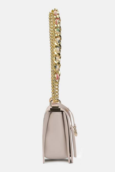 Shop Payal Singhal Accessories Off White Floral Print Faux Leather Sling Bag Online at Aza Fashions Shop_Payal Singhal Accessories_Off White Floral Print Faux Leather Sling Bag_Online_at_Aza_Fashions