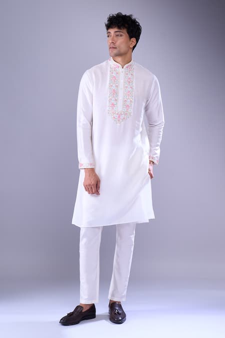 Buy Aariyana Couture Ivory Cotton Embroidery Thread Work Kurta Set Online at Aza Fashions Buy_Aariyana Couture_Ivory Cotton Embroidery Thread Work Kurta Set _Online_at_Aza_Fashions