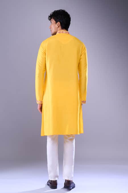 Aariyana Couture Embroidered Yellow Kurta Set With Pant 