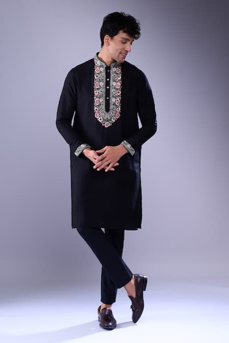 Buy Aariyana Couture Black Embroidery Kurta Set With Pant Online at Aza Fashions Buy_Aariyana Couture_Black Embroidery Kurta Set With Pant _Online_at_Aza_Fashions
