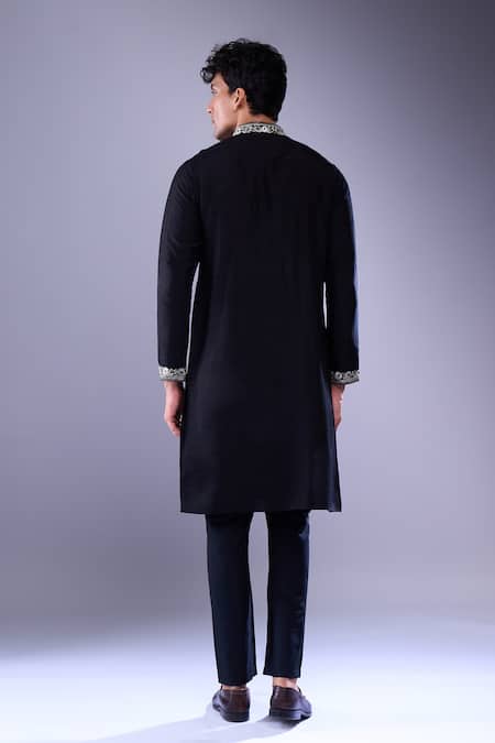 Aariyana Couture Embroidered Black Kurta Set With Pant 