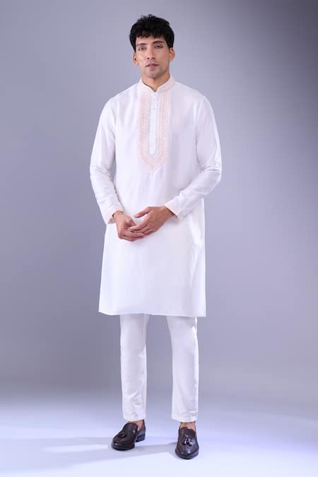 Buy Aariyana Couture Ivory Cotton Embroidery Kurta Set Online at Aza Fashions Buy_Aariyana Couture_Ivory Cotton Embroidery Kurta Set _Online_at_Aza_Fashions