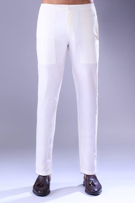 Aariyana Couture Ivory Cotton Embroidery Thread Work Kurta Set at Aza Fashions Aariyana Couture_Ivory Cotton Embroidery Thread Work Kurta Set _at_Aza_Fashions