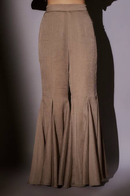 Shop Ajiesh Oberoi Beige Satin, Lurex Beads, Crystals Cape Tunic And Sharara Set Online at Aza Fashions Shop_Ajiesh Oberoi_Beige Satin, Lurex Beads, Crystals Cape Tunic And Sharara Set _Online_at_Aza_Fashions