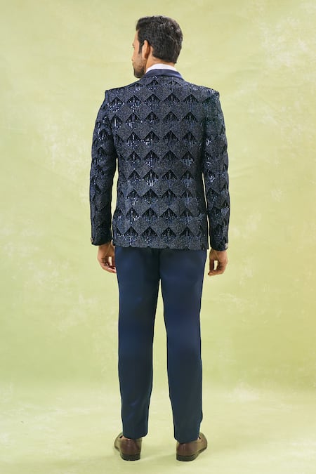 Arihant Rai Sinha Geometric Embroidered Tuxedo Set 