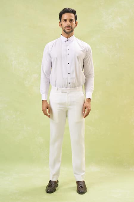 Buy Arihant Rai Sinha Cream Rayon, Polyester, Cotton Sequins, Embroidery Floral Tuxedo Set Online at Aza Fashions Buy_Arihant Rai Sinha_Cream Rayon, Polyester, Cotton Sequins, Embroidery Floral Tuxedo Set _Online_at_Aza_Fashions