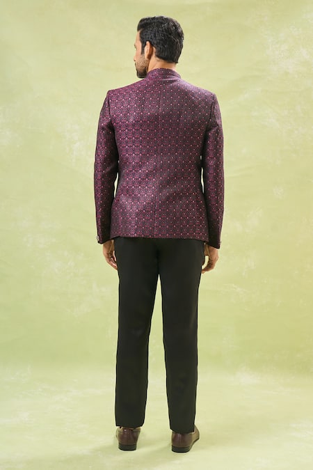 Arihant Rai Sinha Floral Embroidered Bandhgala & Pant Set 