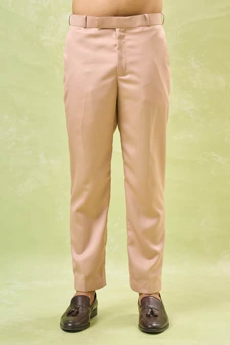Buy_Arihant Rai Sinha_Pink Cotton Mandarin Collared Bandhgala And Pant Set _Online_at_Aza_Fashions