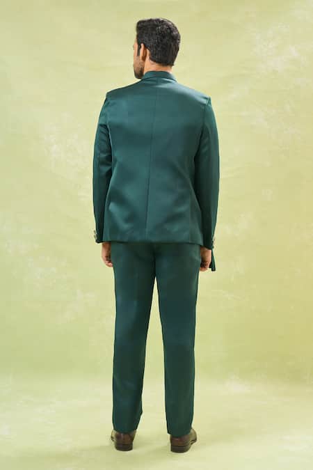 Arihant Rai Sinha Green Beads Embroidered Bandhgala With Pant 