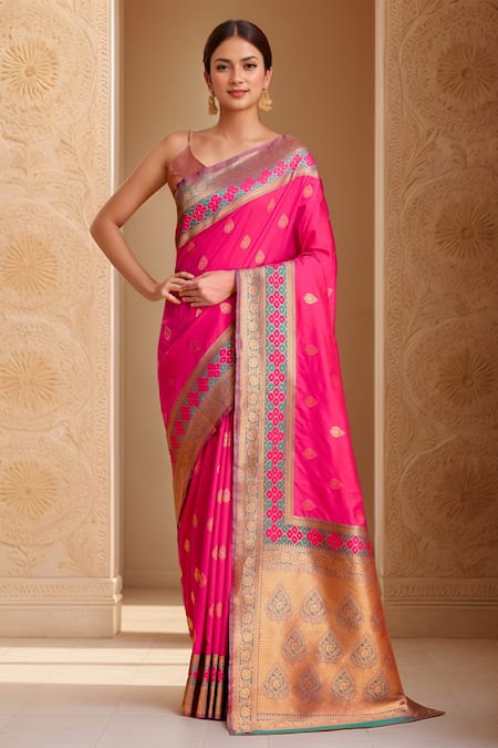 Samyukta Singhania Paisley Banarasi Saree With Blouse 