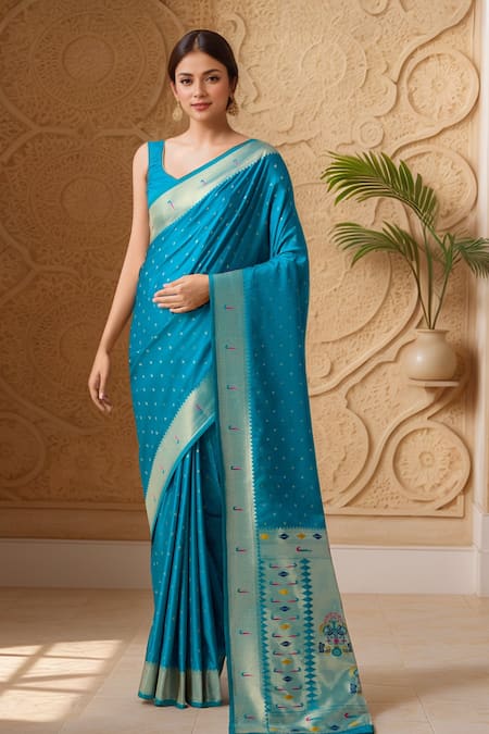 Samyukta Singhania Floral Butti Woven Saree & Blouse 