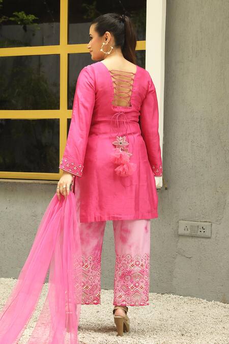 Nitisha Kashyap Official Floral Zardozi Embroidered Kurta Set 