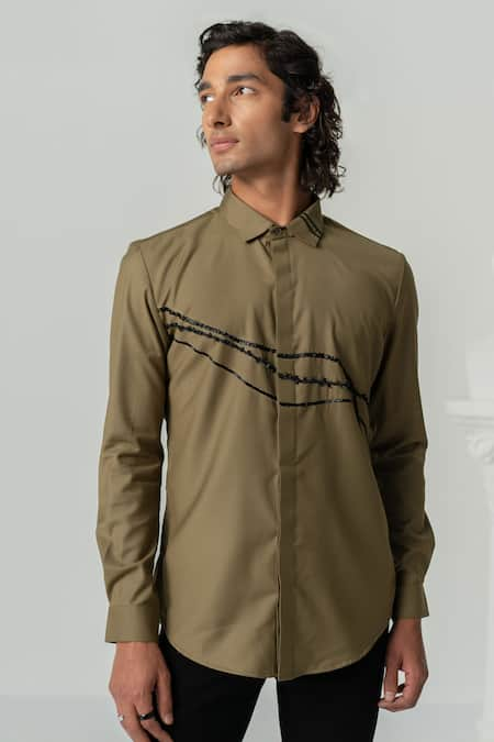 Varun Chakkilam Ethereal Stream Embroidered Shirt 