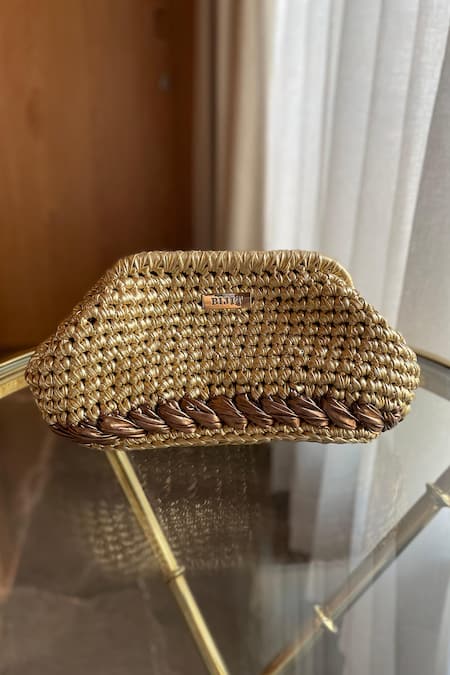 Bijit Knotted Weave Textured Clutch 