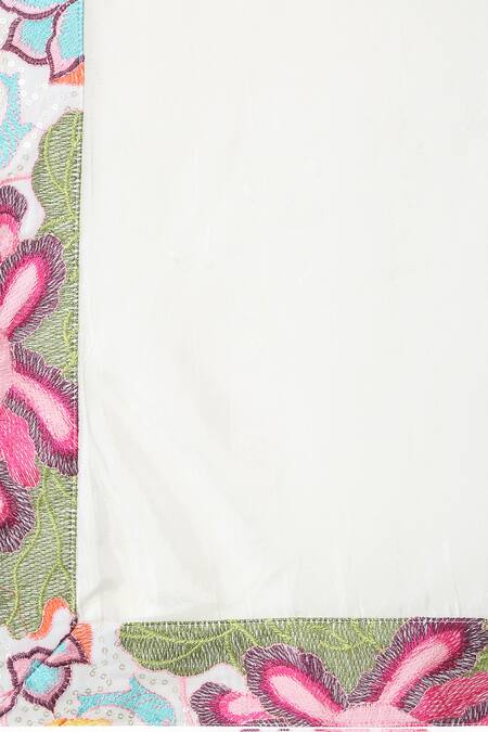 Buy Aham-Vayam White Cotton Sequins, Embroidery Eden Thread Kurta Set Buy_Aham-Vayam_White Cotton Sequins, Embroidery Eden Thread Kurta Set