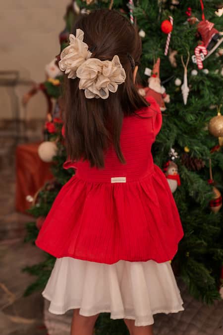 Love The World Today Red Wrap Tie-Up Peplum Top & Skirt Set 