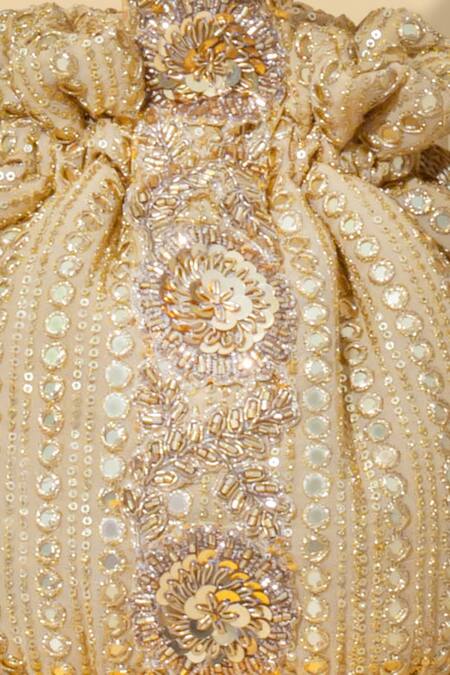 Shop_Amyra_Gold Sequins, Zari Embroidered Potli Bag 