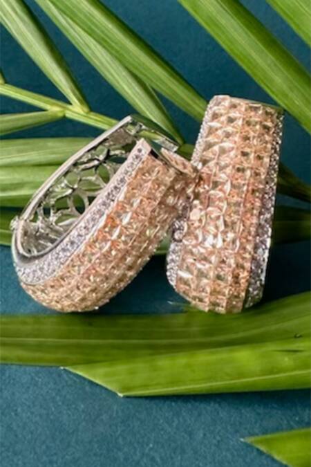 Buy Nayaab By Sonia Gold Plated Stones Studded Hoops Online at Aza Fashions Buy_Nayaab By Sonia_Gold Plated Stones Studded Hoops _Online_at_Aza_Fashions