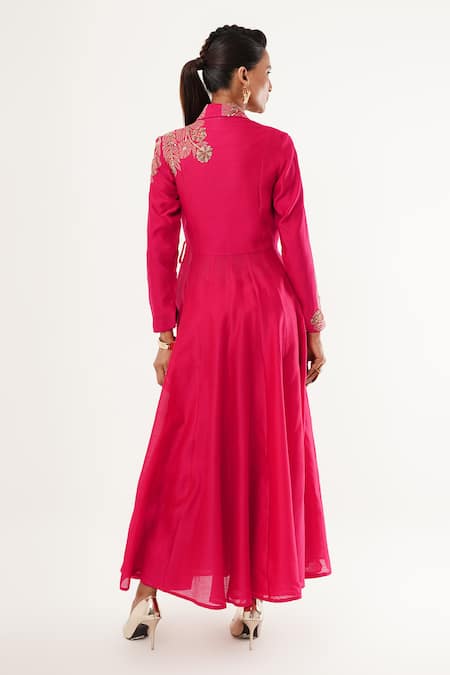 Jajaabor Floral Angarkha Anarkali Pant Set 