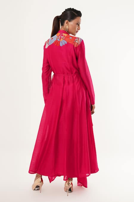 Jajaabor Floral Applique Angarkha Set 