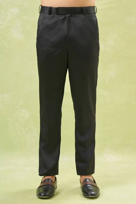 Buy_Arihant Rai Sinha_Black Cotton Beads, Embroidery Pleated Bandhgala Set With Pant 