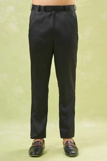 Buy_Arihant Rai Sinha_Black Cotton Cut Work, Embroidery Bird Bandhgala Set 