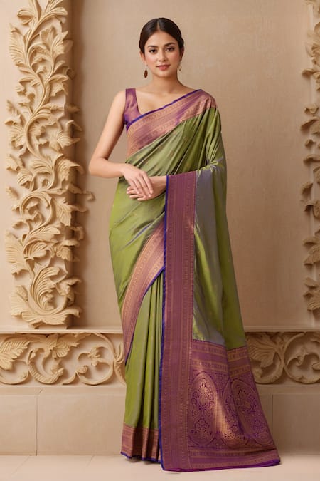 Samyukta Singhania Floral Butta Woven Saree & Blouse 